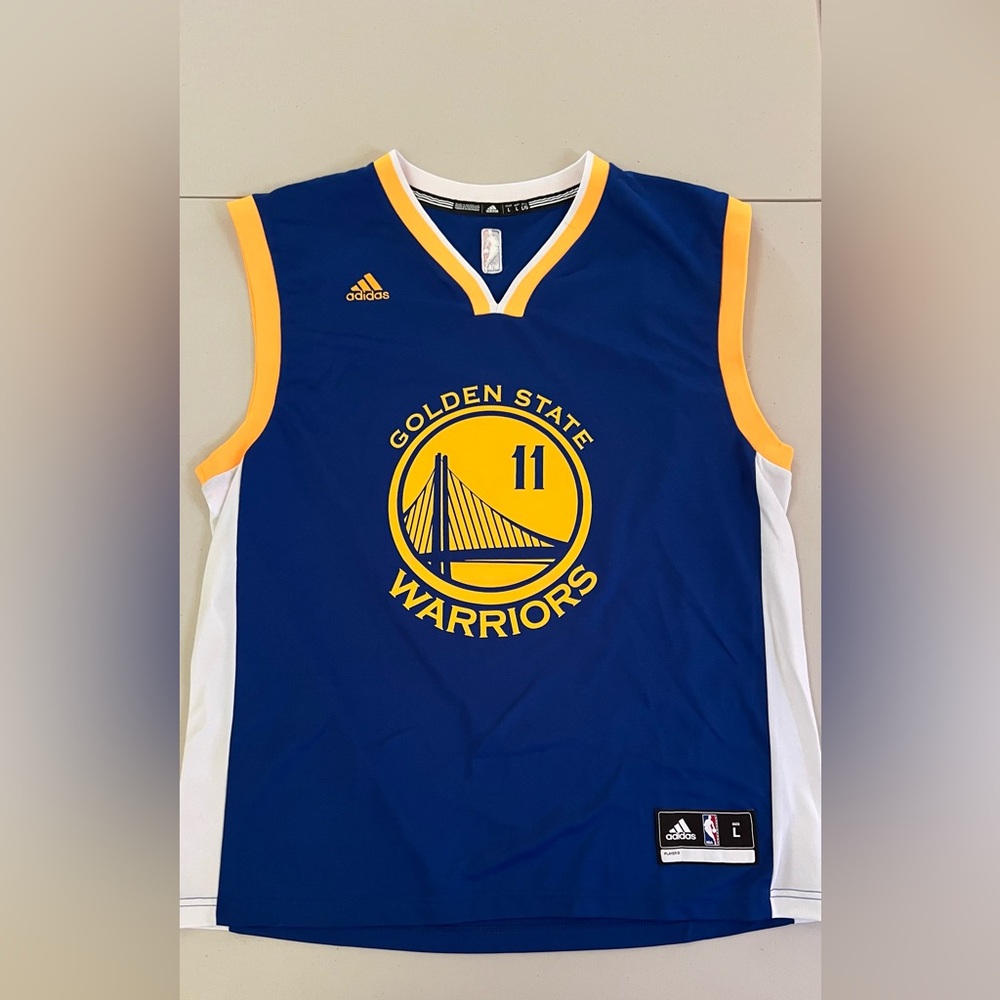 Men’s Adidas Klay Thompson Golden State Warriors Away Blue/Yellow Jersey Large